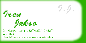 iren jakso business card